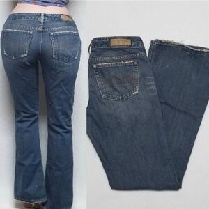 Vintage Abercrombie & Fitch Distressed Flare Low Rise Jeans
